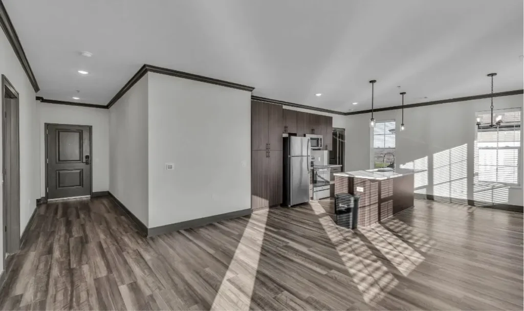 parkville on the hill apartments modern kitchen and dining